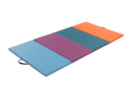 Better 4 Section Mix Color Gymnastic Mat; Yogo Mat; Exercise Mat; PU Cover; Home Use; Man and Woman