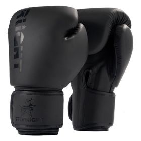Sanda Muay Thai Fighting Gloves Training Fitness Equipment (Option: Black-14oz)