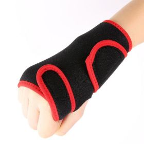 Sprains Arthritis Band Belt Sports Safety Accessories Carpal Tunnel Hand Wrist Support Brace 1 Pcs (Color: Red & Black)